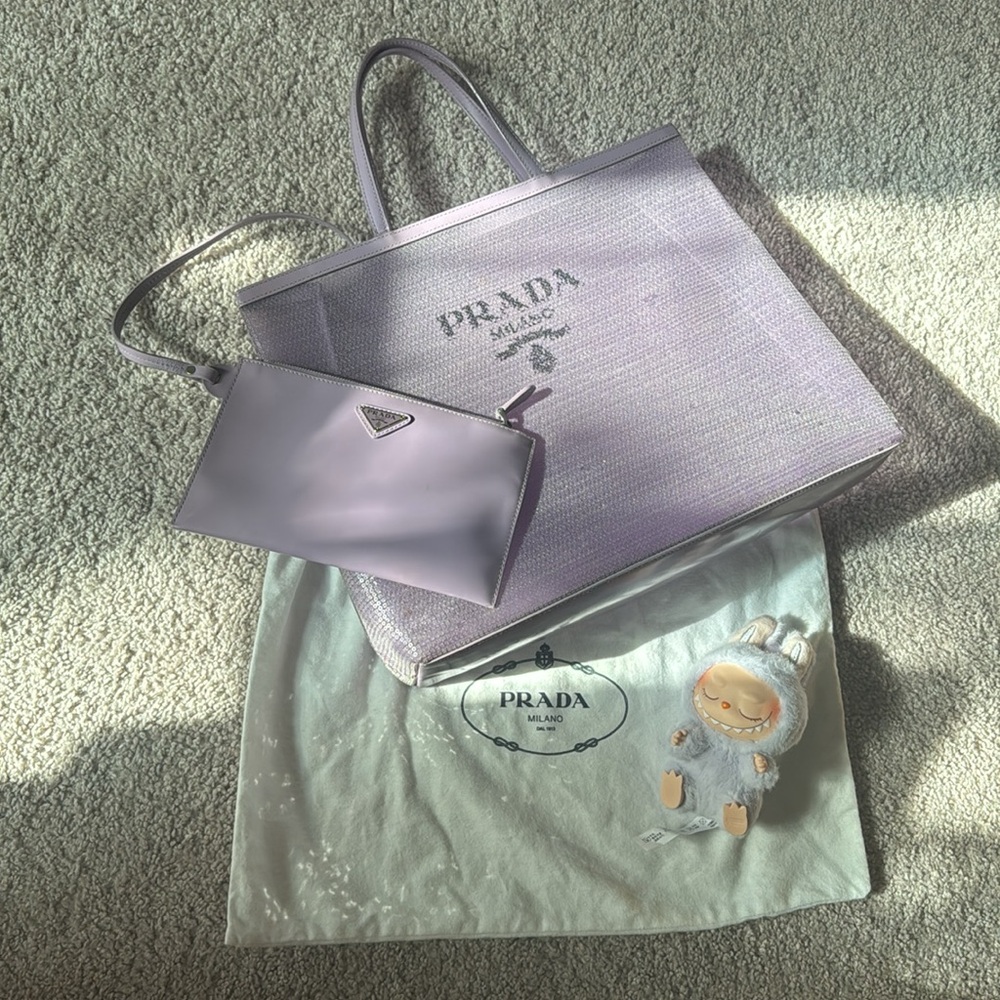 Prada mesh tote with a free labubu [Zizi] - Picture 2 of 16